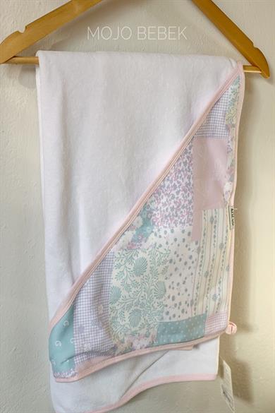 Aziz Bebe Kız Bebek Desenli Banyo Havlusu 050104 Pembe