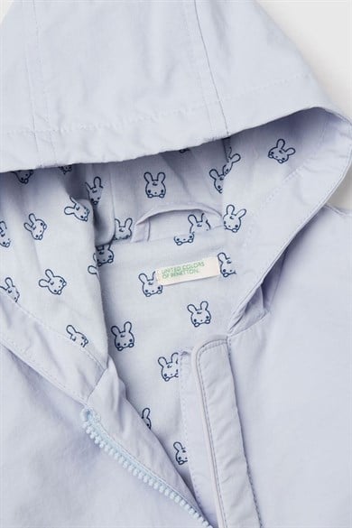 Benetton Erkek Bebek 0-18 Ay Penye Astarlı Yağmurluk Mavi
