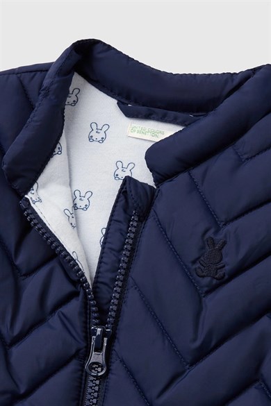 Benetton Erkek  Bebek 0-18 Ay Penye Astarlı Şişme Yelek Lacivert