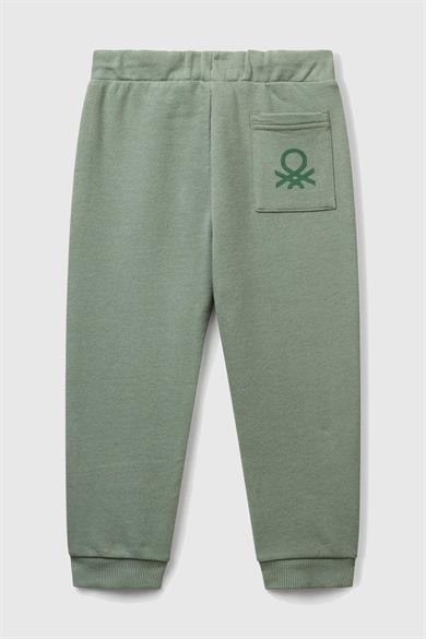 Benetton Erkek Bebek 1-6 Yaş Arka Cep Logolu Eşofman Altı Haki