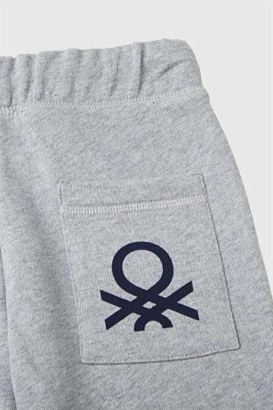 Benetton Erkek Bebek 1-6 Yaş Arka Cep Logolu Eşofman Altı Gri