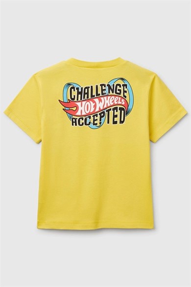 Benetton Erkek Bebek 1-6 Yaş Hotwheels Lisanslı Kısa Kol T-shirt Sarı