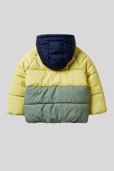 Benetton Erkek Bebek 1-6 Yaş Logo İşlemeli Kapüşonlu Mont Sarı