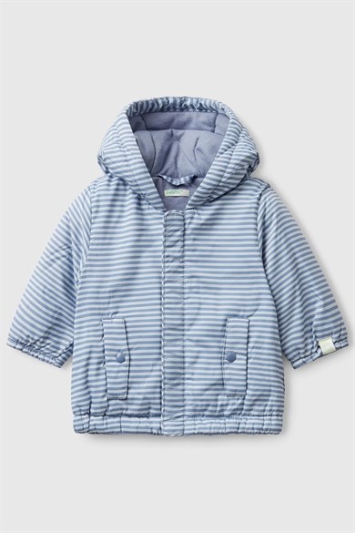 Benetton Erkek  Bebek 3-18 Ay Penye Astarlı Mevsimlik Mont Mavi
