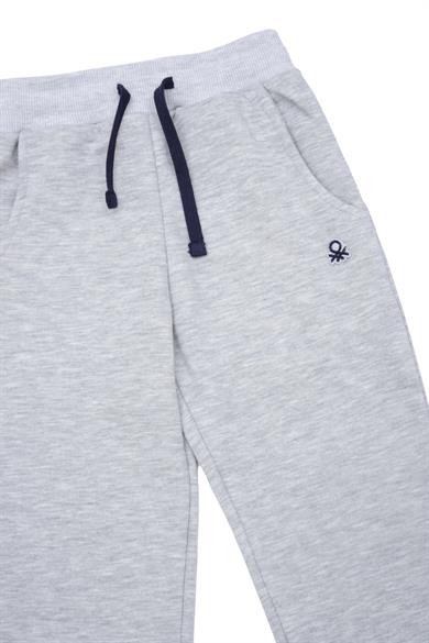 Benetton Erkek Çocuk 4-14 Yaş Cebi Logolu Eşofman Altı Gri