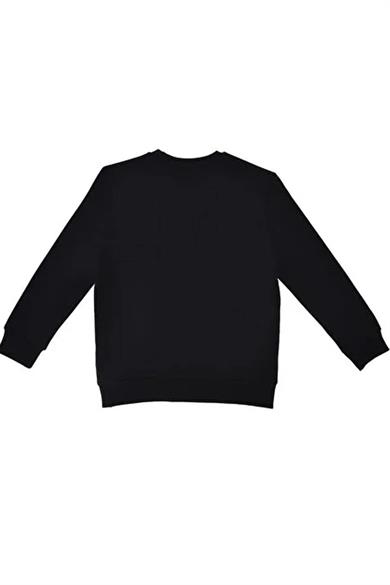 Benetton Erkek Çocuk 4-14 Yaş Logo Baskılı Sweatshirt Siyah
