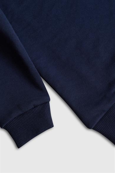 Benetton Erkek Çocuk 4-14 Yaş Logo Baskılı Sweatshirt Lacivert