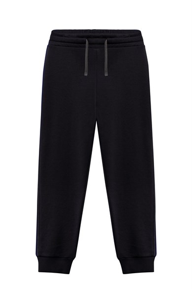 Benetton Erkek Çocuk 4-14 Yaş Logo Baskılı Yazlık Jogger  Eşofman Altı Siyah