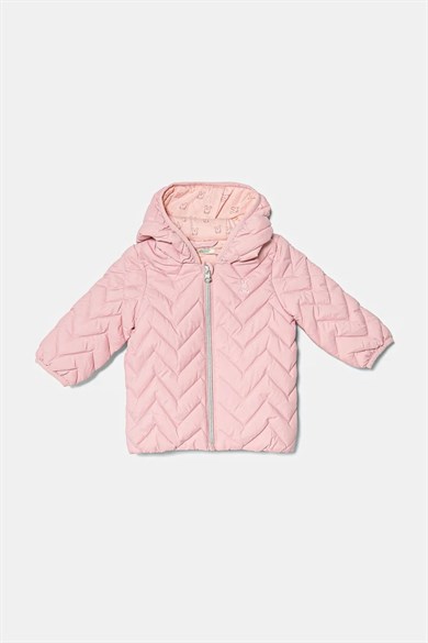Benetton Kız Bebek 0-18 Ay Penye Astarlı Mevsimlik Mont Pembe