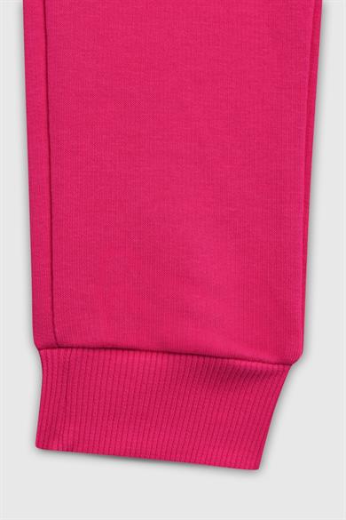 Benetton Kız Bebek 4-14  Yaş Lastikli Jogger Eşofman Altı Fuşya