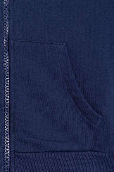Benetton Kız Çocuk 4-14 Yaş Logo Baskılı Hırka Lacivert