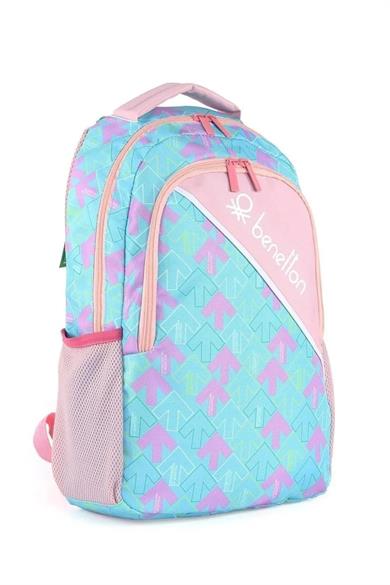 Benetton Kız Çocuk Çift Bölmeli Baskılı Sırt Çantası 03732 Renkli