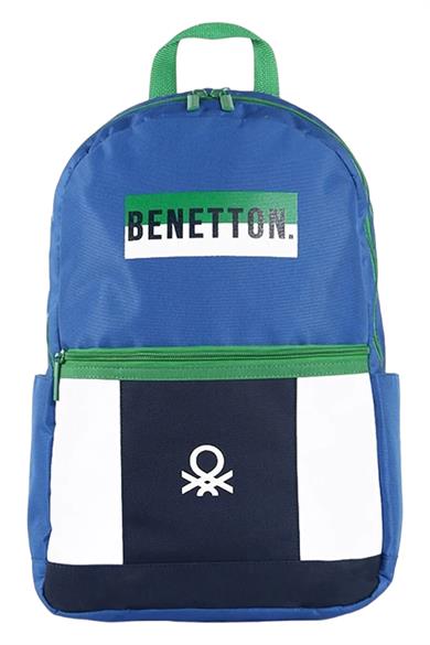 Bennetton Unisex Çift Bölmeli Sırt Çantası 0428775 Mavi