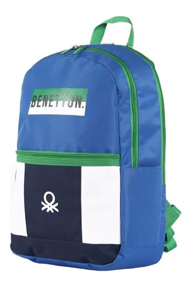 Bennetton Unisex Çift Bölmeli Sırt Çantası 0428775 Mavi