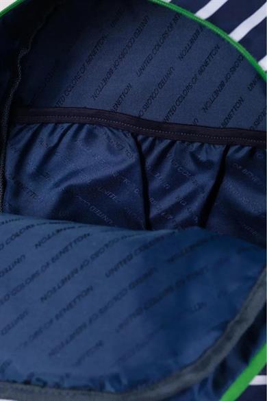 Bennetton Unisex Çocuk Çift Bölmeli Sırt Çantası 03752 Lacivert