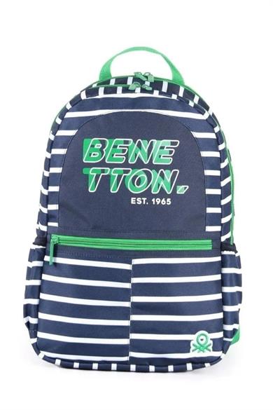 Bennetton Unisex Çocuk Çift Bölmeli Sırt Çantası 03752 Lacivert