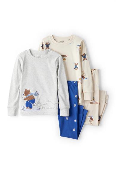 Carters Erkek Bebek 18-24 Ay Üçlü Pijama Takımı Ekru