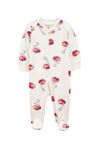 Carters Erkek Bebek Araba Figürlü Uyku Tulumu Krem