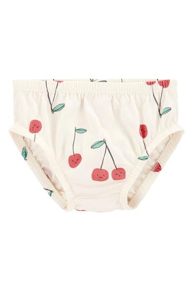 Carters Kız Bebek 18-24 Ay Desenli İkili Tulum Set Krem