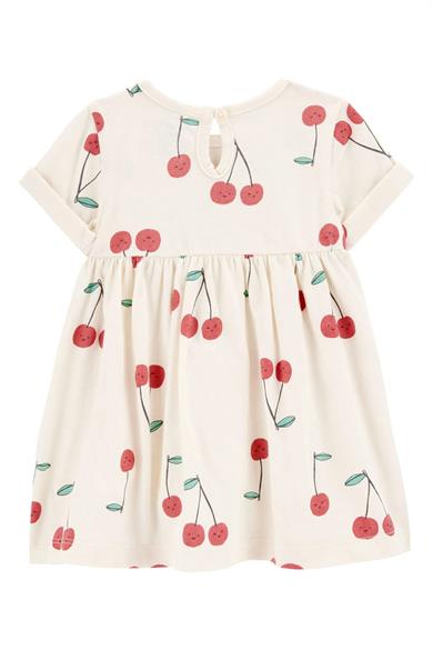 Carters Kız Bebek 18-24 Ay Desenli İkili Tulum Set Krem