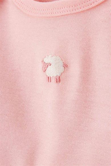 Carters Kız Bebek 3-24 Ay İşleme Detaylı Üçlü Body Takım Pembe