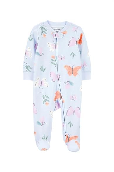 Carters Kız Bebek 3-6 Ay Desenli Uyku Tulumu Mavi