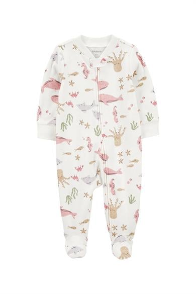 Carters Kız Bebek Figürlü Uyku Tulumu Krem