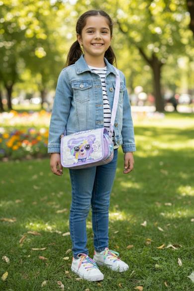 Chimola Kız Çocuk Cute Bear Kalem Çantası Mor