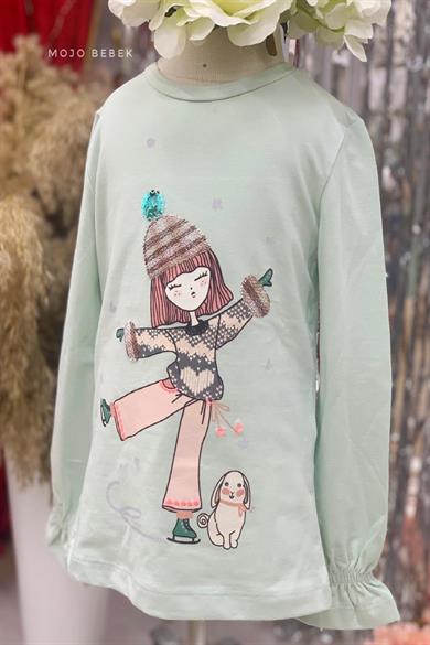 Cichlid Kız Çocuk Desenli Sweatshirt 2901012