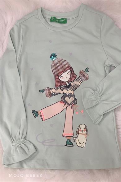 Cichlid Kız Çocuk Desenli Sweatshirt 2901012