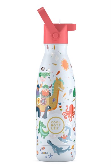 Cool Bottles Erkek Çocuk 350 ml BRAVE VİKİNGS Bottle Gri