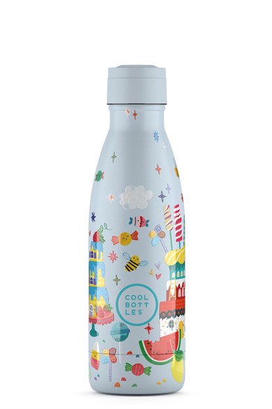 Cool Bottles Erkek Çocuk 350 ml CANDY LAND Bottle Bebe Mavi