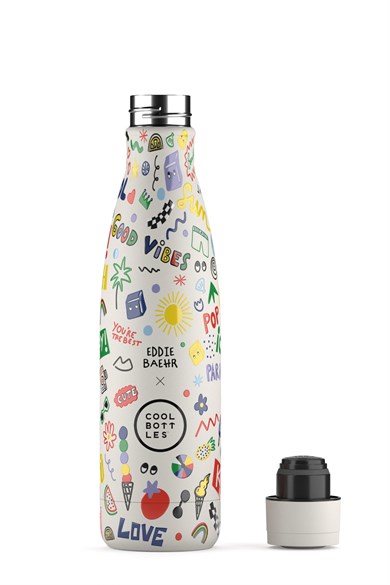 Cool Bottles Erkek Çocuk 500 ml GOOD VİBES Bottle Beyaz