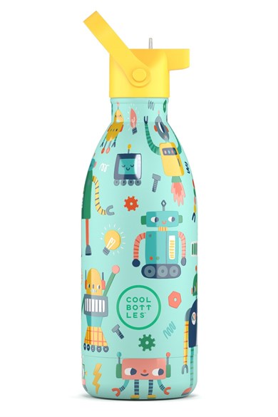 Cool Bottles Erkek Çocuk 500 ml SHORT CİRCUİT Bottle Su Yeşili