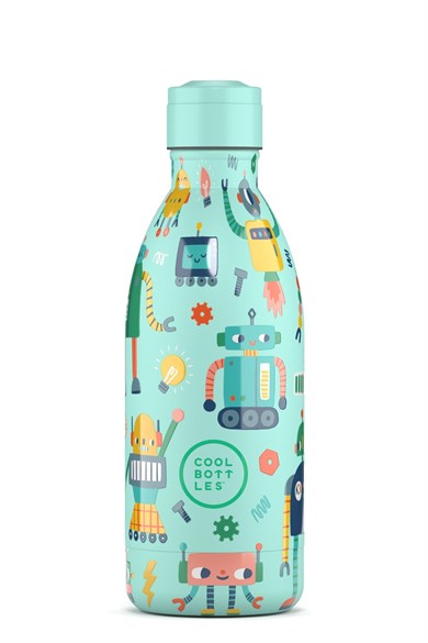 Cool Bottles Erkek Çocuk 500 ml SHORT CİRCUİT Bottle Su Yeşili