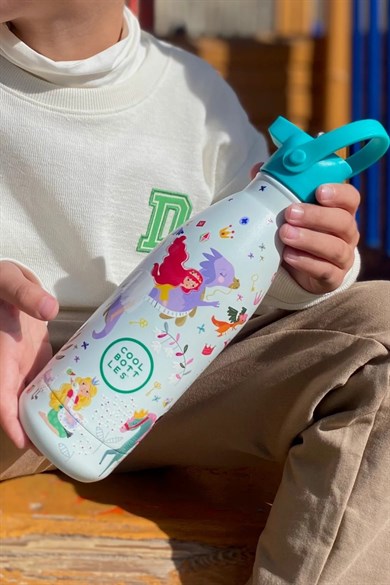 Cool Bottles Kız Çocuk 350 ml PRİNCESS KİNGDOM Bottle Su Yeşili