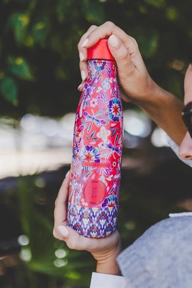 Cool Bottles Paslanmaz Çelik DRAGON FLY PARADİSE Bottle Kırmızı