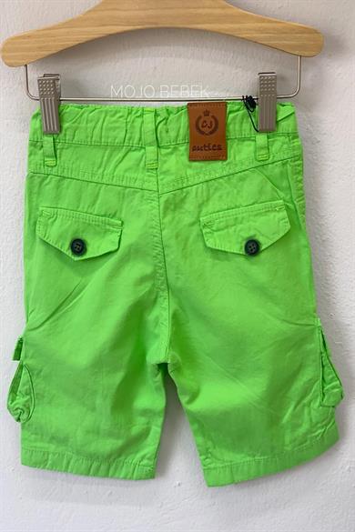 Cuties Erkek Çocuk Kargo Cepli Şort 0555 Yeşil