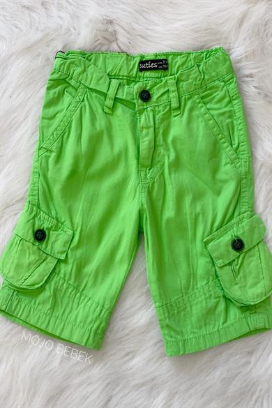 Cuties Erkek Çocuk Kargo Cepli Şort 0555 Yeşil
