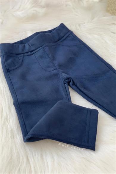 Cuties Kız Bebek 9-36 Ay Süet Tayt 3071 Lacivert