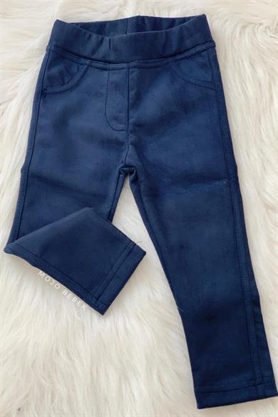 Cuties Kız Bebek 9-36 Ay Süet Tayt 3071 Lacivert