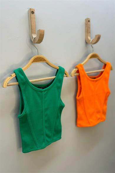 Cuties Kız Çocuk 5-14 Yaş Korse Model Crop 3863 Yeşil