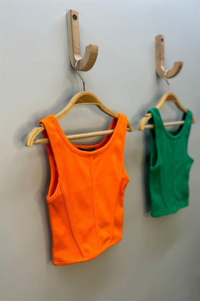 Cuties Kız Çocuk 5-14 Yaş Korse Model Crop 3863 Turuncu