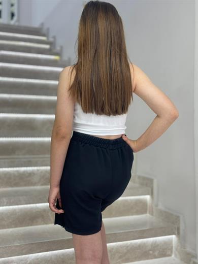 Cuties Kız Çocuk 5-14 Yaş Pileli Şort Etek 4310 Siyah