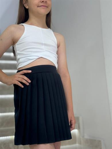 Cuties Kız Çocuk 5-14 Yaş Pileli Şort Etek 4310 Siyah