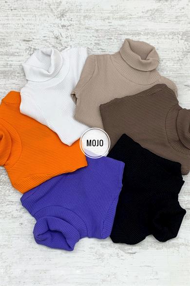 Cuties Kız Çocuk 5-14 Yaş Balıkçı Yaka Kaşkorse Body 3098 Taş Rengi