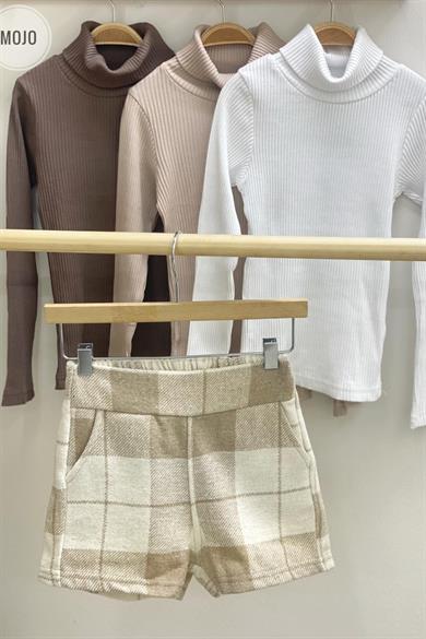 Cuties Kız Çocuk 5-14 Yaş Balıkçı Yaka Kaşkorse Body 3098 Beyaz