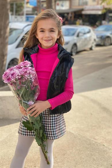 Cuties Kız Çocuk 5-14 Yaş Balıkçı Yaka Kaşkorse Body 3098 Fuşya
