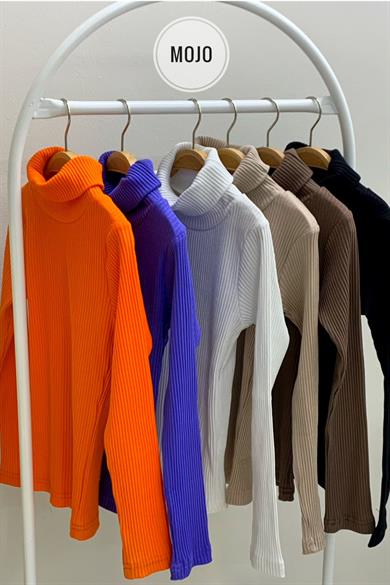 Cuties Kız Çocuk 5-14 Yaş Balıkçı Yaka Kaşkorse Body 3098 Turuncu