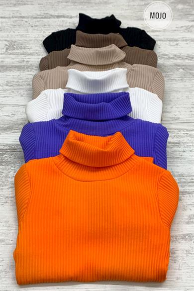 Cuties Kız Çocuk 5-14 Yaş Balıkçı Yaka Kaşkorse Body 3098 Taş Rengi